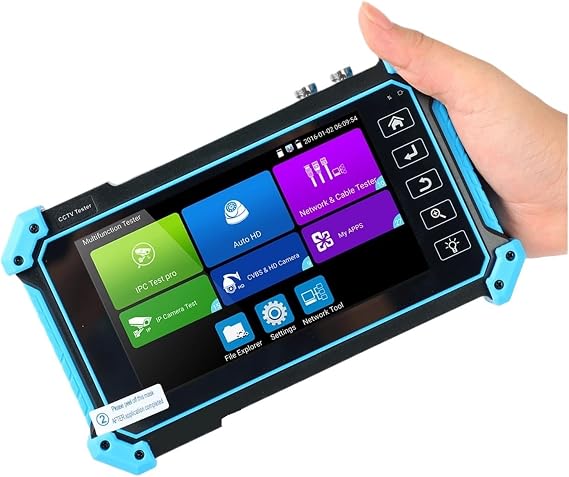CCTV Tester, 5.4 Inch CCTV Tester Monitor IPC Camera Tester 8MP AHD TVI CVI SDI HD Coaxial CCTV Surveillance Tester Monitor Test Tool(IPC-5200 Plus)
