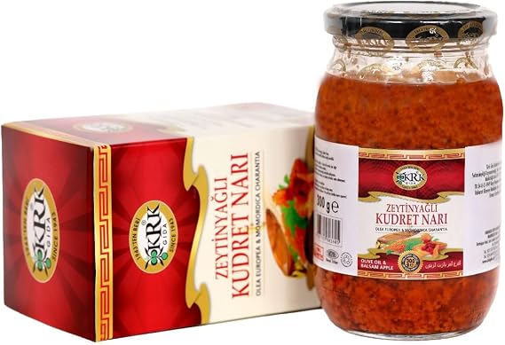 Natural Krk Power Pomegranate with Olive Oil KRK Gıda (300 gr), Olea Europea Momordica Charantia