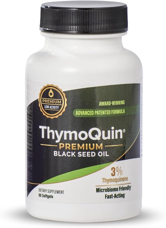 Cold Pressed Black Seed Oil Capsules | USP-Grade, Potent, Full-Spectrum Formula with 3% Thymoquinone | Non-GMO Black Cumin Seed Oil Capsules for Daily Wellness & Vitality | 500mg, 60 Softgel