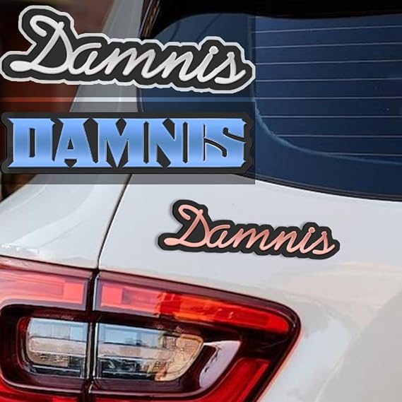 Custom Car Emblem Text Number, Personalized 3D Metal Letter Automotive Badge for Auto Front Hood, Trunk Fender Decorations,Compatible with Car, Truck, Motorcycle, Boats