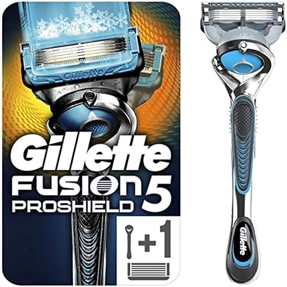 Gillette Fusion ProShield Chill tıraş makinesi, erkekler için, FlexBall teknolojili