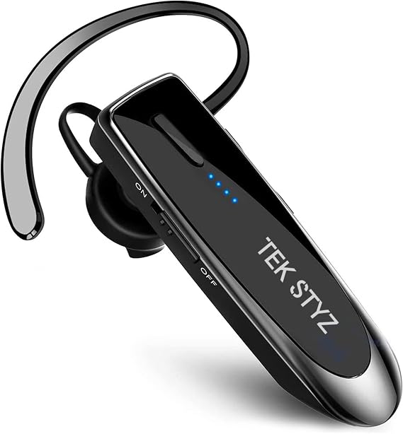 Bluetooth 5.3 Headset Compatible with BLU Studio J5 Wireless Earpiece, IPX5 Waterproof, Dual Microphones, Noise Reduction, 60 Days Standby + 22Hrs HD Talk Time!