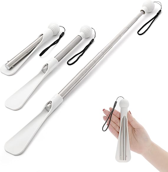 Fanwer Shoe Horn 36.2Shoe Horn Long Handle Foldable Shoe Horn Travel for Seniors Pregnant Back Pain