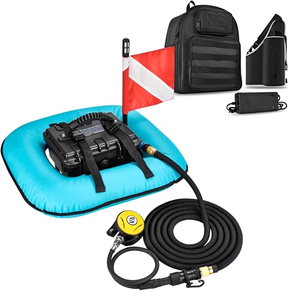Air Buddy Diving Systems, Portable Diving Ventilator (Blue), Small