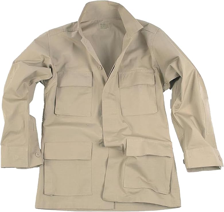 Mil-Tec Teesar Men's BDU Shirt Ripstop Khaki