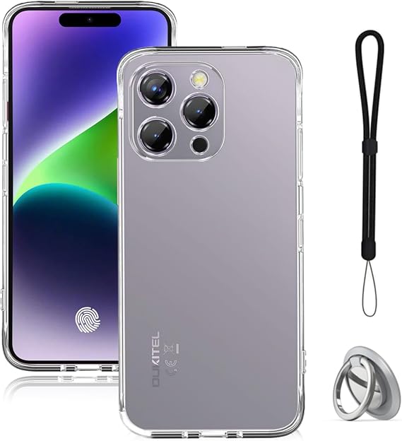 NOUKAJU Case for Oukitel P1, Phone Case,TPU Protective Cover,Stand Function,Adjustable Bracket,Drop-Proof,Scratch-Proof,Shock-Proof,Protective Case for Oukitel P1 6.7inch(Clear)