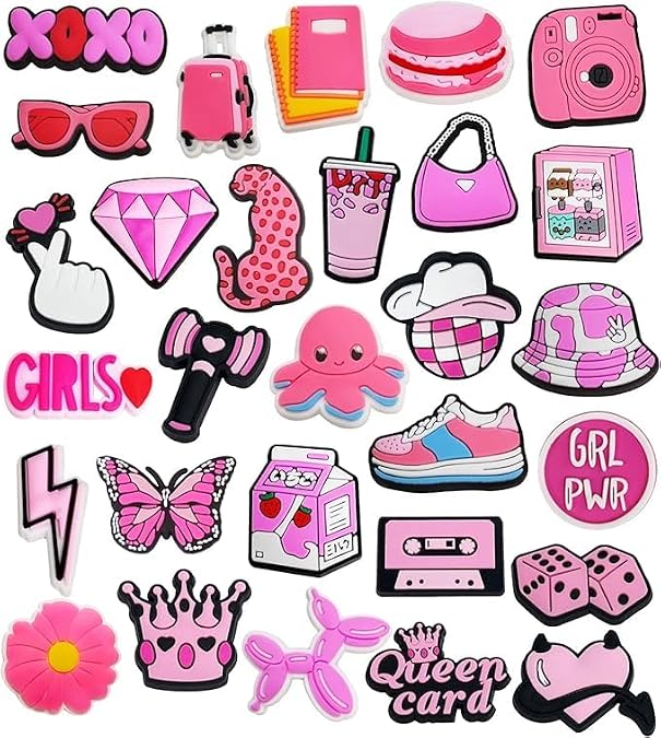 Shoe Charms for Clogs, Random Men Women PVC Cartoon Shoe Decorations Accessories for Sandal and Slippers