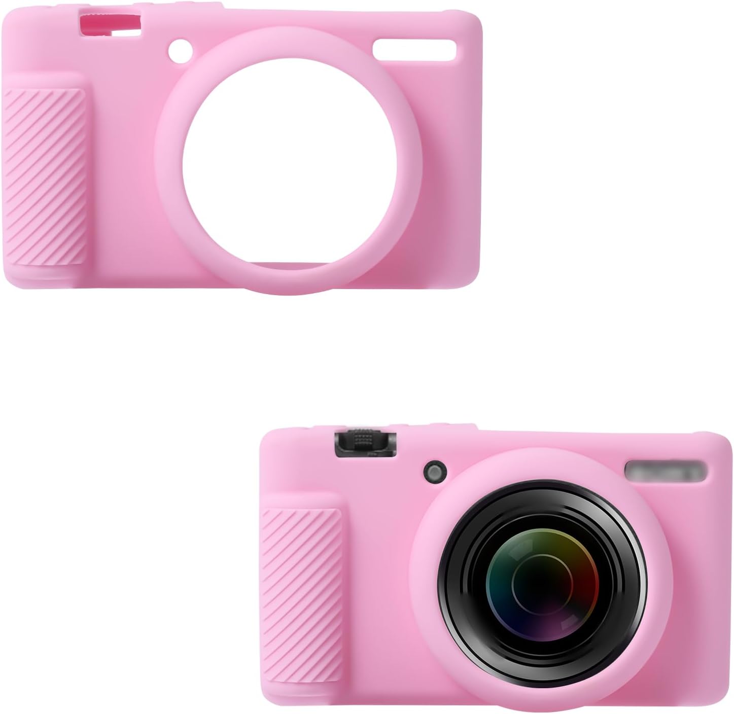 Camera Case Protector for Sony ZV-1F ZV-1 IIZV-1M2, Silicone Camera Protective Cover, Anti-Scratch Digital Slim Fit Soft Case Sleeve for Camera Pink