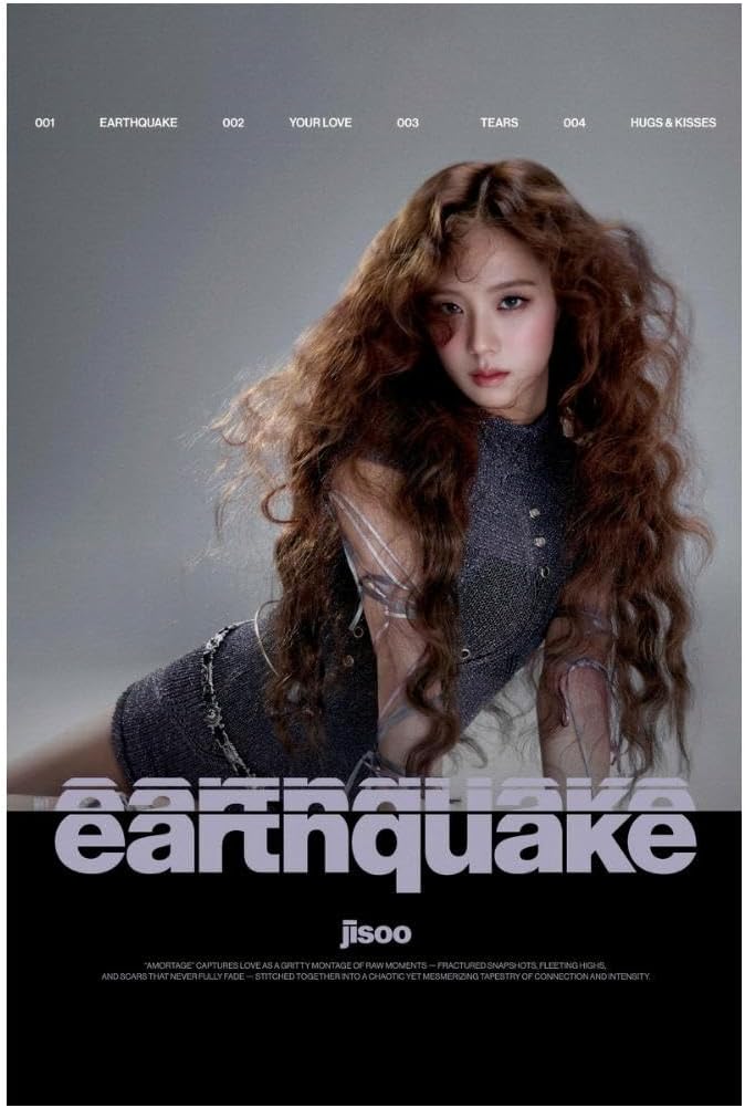 Blackpink Jisoo Earthquake Poster Concept Photo Print K-Pop Home Decor For Living Room Aesthetic Kpop Female Girl Group 24x36 Poster