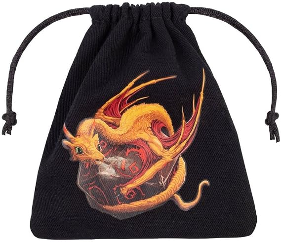 Q-Workshop Dragon Black & Adorable Dice Bag