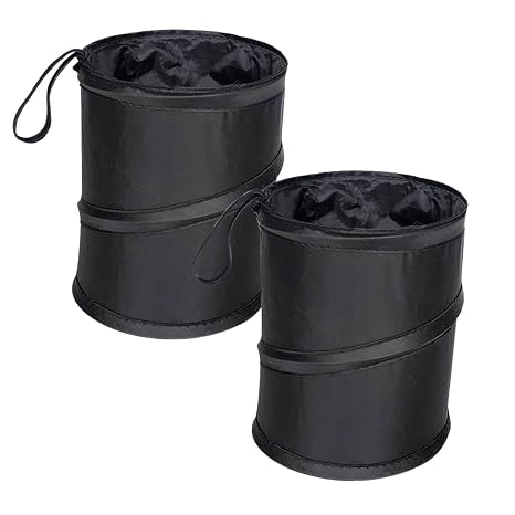 PUXING 2PCS Car Trash Can - Mini Collapsible Pop-up Car Garbage Can