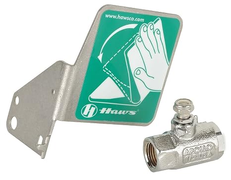 Haws SP225 Ball Valve, Chrome-Plated Brass, 1/2"
