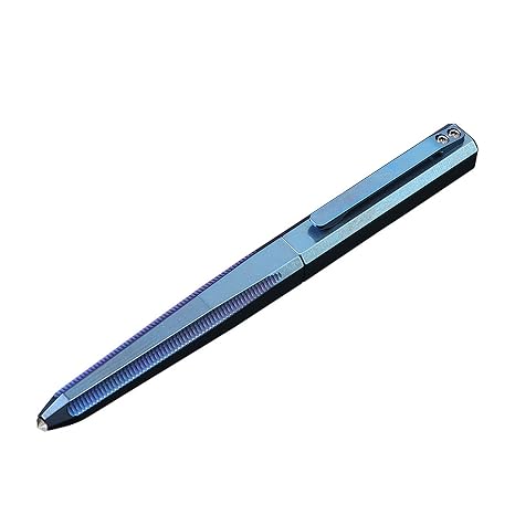 Three-dimensional Tactical Titanium Pen, Signature Pen 5", Blue