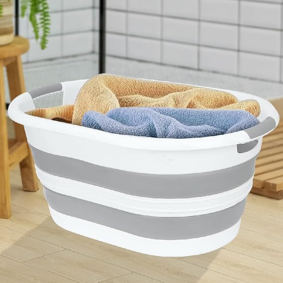 Meleni Home Mega Size Foldable Silicone Laundry Basket Large Size - Folding Basket