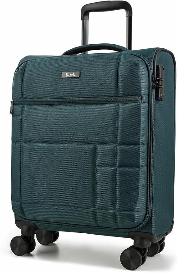 Rock Tokyo Small 33L Soft Shell Cabin Suitcase - Green