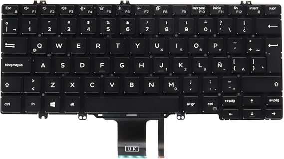LeFix Latin Spanish Keyboard,Backlit Keyboard,for Dell Latitude 7300 5300 5310| 5300 2-in-1,Black Color,DPN:0DTF98
