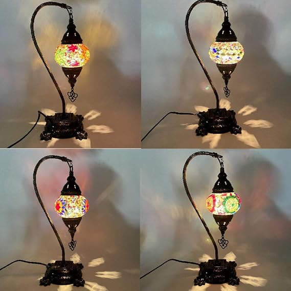 Turkish Mosaic Camel Neck Lamp - 8.5"x16.25" - DB1
