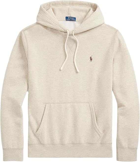 POLO RALPH LAUREN Mens Cabin Fleece Hoodied Sweatshirt (XL, BeigeHtr)