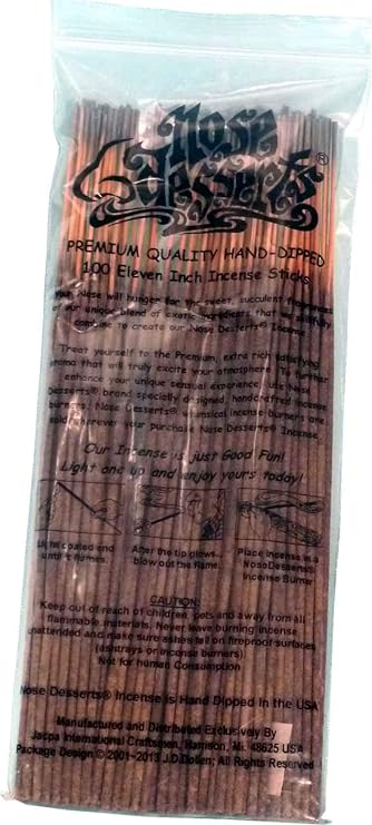 Brand Premium Quality Incense, HOT Love Type Intense perfumed Fragrance Scent, Bulk Pac, 1 Package of About 90~100-pcs, 11-inch Long Incense Sticks Each Package