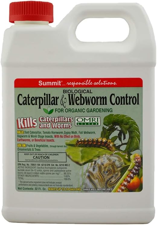 Summit Caterpillar and Webworm Control-Hose End, 1 Qt Concentrate For Insects
