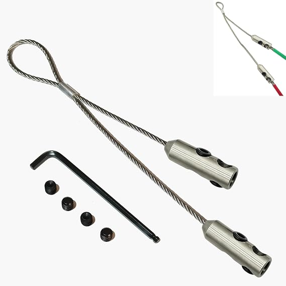 Stainless Steel Wire Grip,Electrical Cable Pulling Tool,Wire Pulling Grip,Penguin Puller,Wire Pulling Head for Electricians,T-Type Slack Pulling Grip,wire tugger (Wire-Grip-Pair)