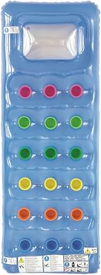 Jilong 18 Pocket Inflatable Pool Float Lounge with Window, Colors May Vary, 75 x 28