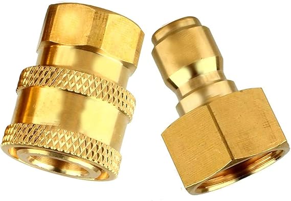 MIZORLIE Pressure Washer Adapter Set,M22 Female Thread Fitting, 3/8" Quick Connect kit,5000 PSI