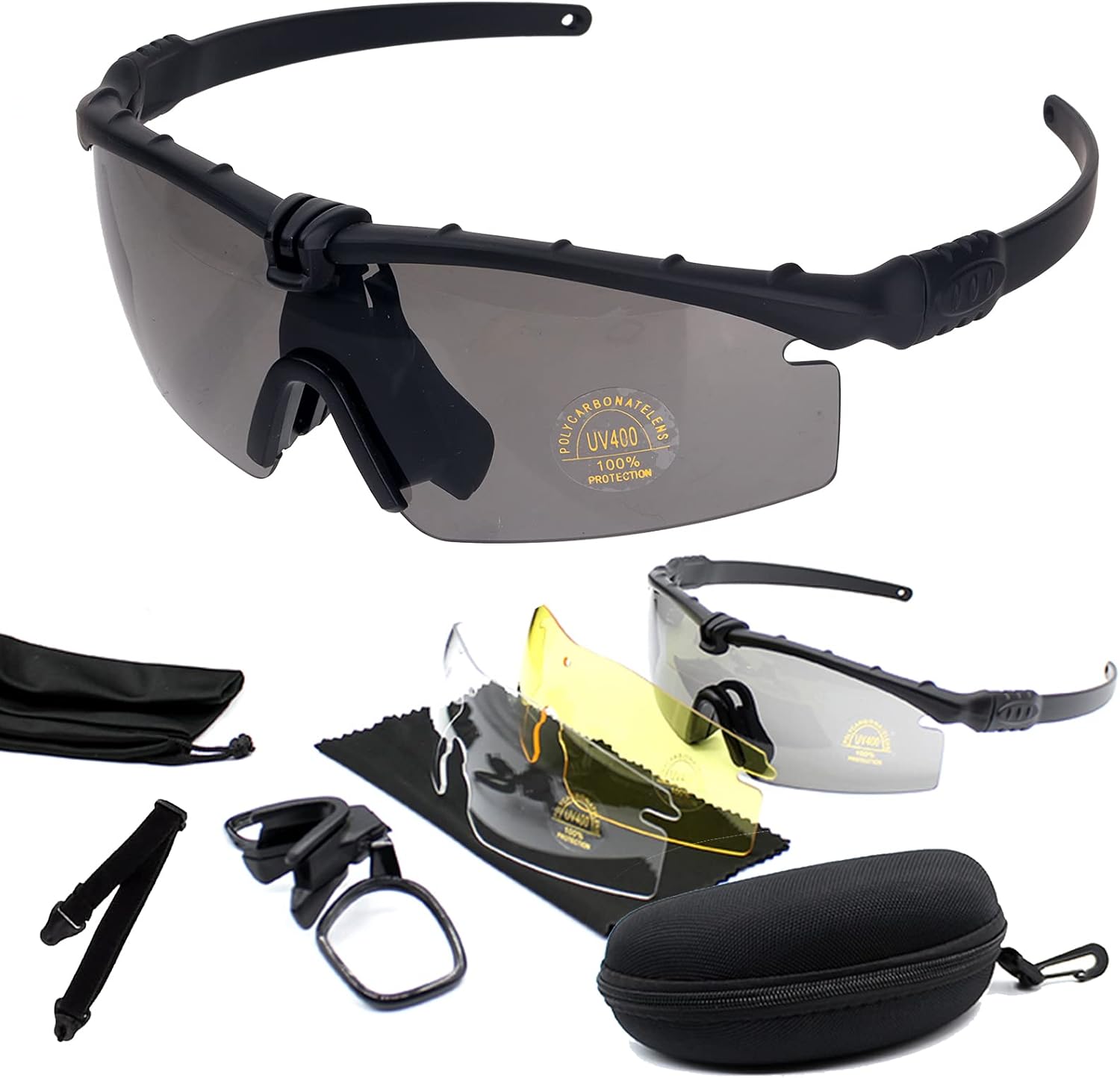Sports Goggles Anti Fog Glasses Sunglasses with 3 Interchangeable Lens