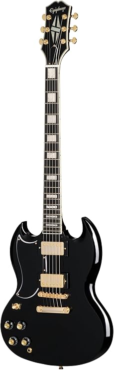 Epiphone Inspired by Gibson SG Custom Lefty, Ebony with Bag