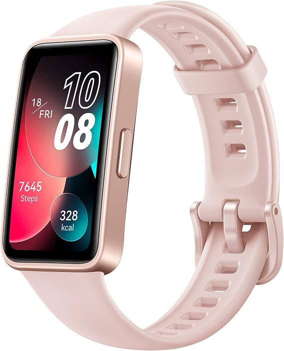 HUAWEI Band 8 Smart Watch, Borderless Touch Screen, Sleep Monitoring, 100+ Training Modes, Fast Charging, Long Lasting, 10001+ Dials to Choose From, Waterproof, Compatible with iPhone and Android,
