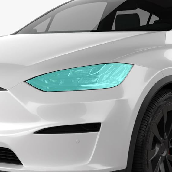 TWRAPS Headlights Clear PPF for Tesla Model X 2017-2026 Including Refresh Plaid & Long Range, Headlamps Cover Made with Durable Self-Healing 8mil Paint Protection Film, Precut Kit for Easy DIY Install