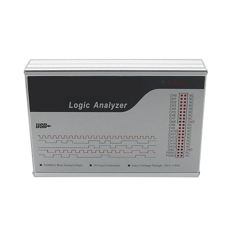 Logic Analyzer LA5016 USB Logic Analyzer 16 Channels 500M Max Sample Rate 10B Samples Debug Tool Spectrum Analyzers