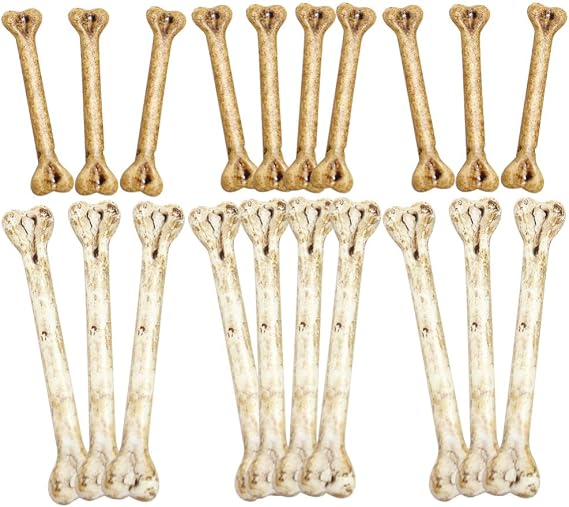 EXCEART 20pcs Mini Skeleton Bones Simulation Plastic Bone White Fake s Prop