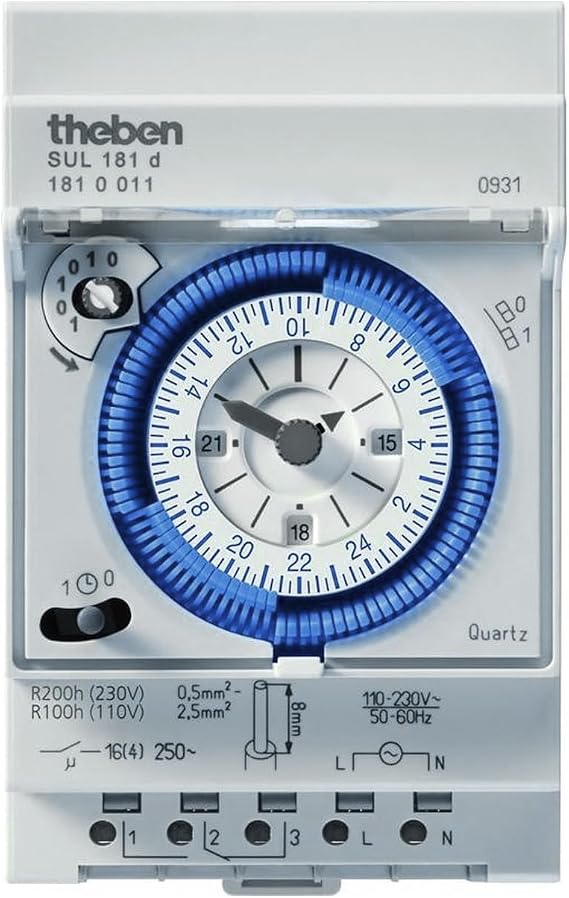 Theben 1810011 SUL 181d Analogue Timer 1 Channel Daily Programme