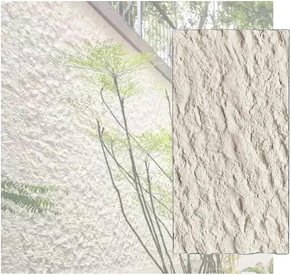 3D Faux Stone Wall Panels, PU Cement Texture Brick Wainscoting, Water Proof Lightweight Interior Decor Wall Covering for TV Wall Office Storefront(Beige,0.6x1.2m/23.6x47.2in/20pcs)