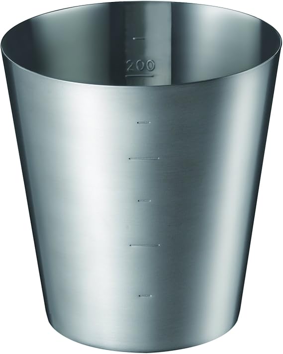 Yoshikawa 89037-3 Eatco Hakara Measuring Cup, Silver