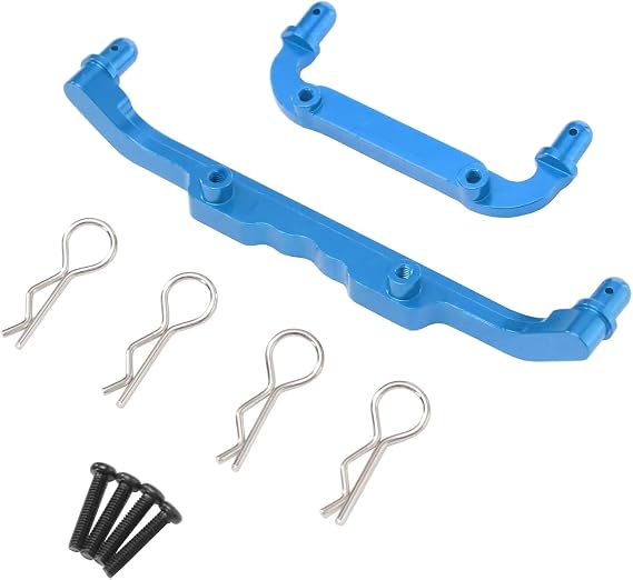 RC Car Parts Compatible With MJX For Hyper Go 14211 1/14 RC Car Upgrade Parts 6061 Aluminum Front And Rear Body Shell Pillars(Blue)