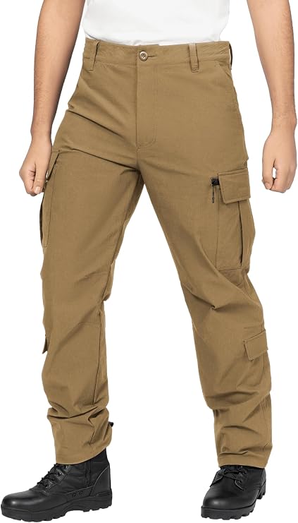 Men's Tactical Cargo Pants with Adjustable Cuffs