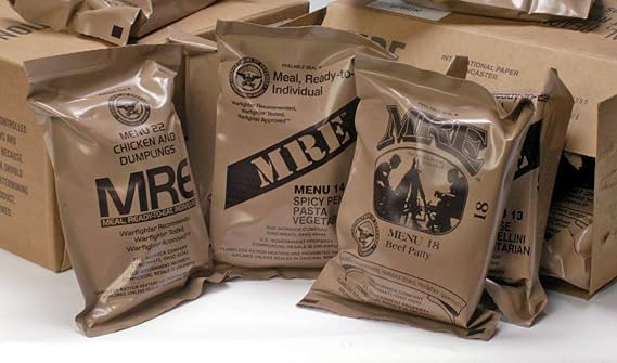 MRE Emergency Food Kit - 6 Pack w/Heater - Camping & Hiking