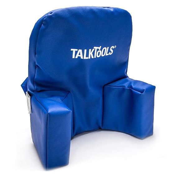 TalkTools Baby High Chair Helper | Polyfoam with Vinyl | Toddler Therapeutic Cushion Insert | Ideal for Children with Special Needs | Promotes Upright Sitting, Stability, and Comfort for Kids - Blue