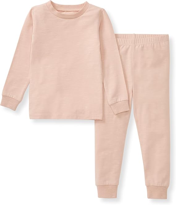 Burt's Bees Baby Unisex Baby Honeysoft Pajamas, Tee and Pant 2-Piece PJ Set, Soft Organic Cotton & Lyocell Blend
