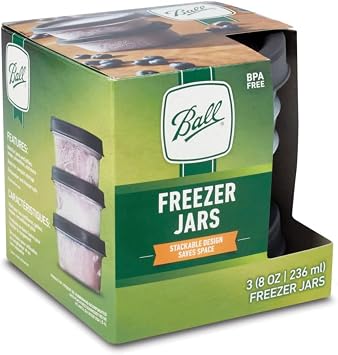 Ball Freezer Jars 8 oz Half Pint 3pk