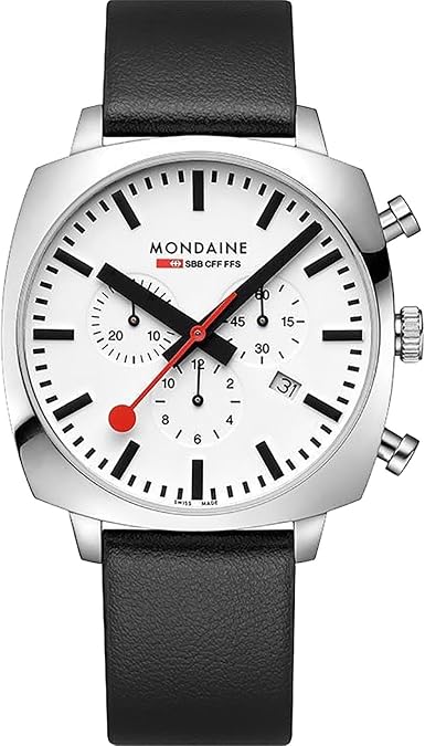 Mondaine Grand Cushion Wristwatch | Stainless Steel