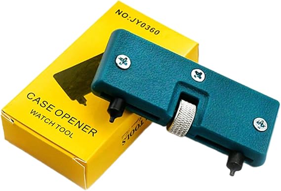 Adjustable Watch Case Opener Versatile Watch Repair Tool Portable Two Foot Meter Opener Professional Table Repair Kits, Blue