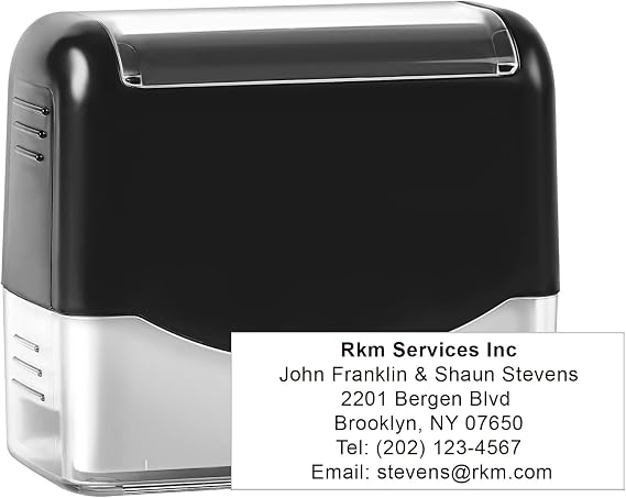 XL Custom Self-Inking Return Address Stamp - Personalized Up to 6 Lines