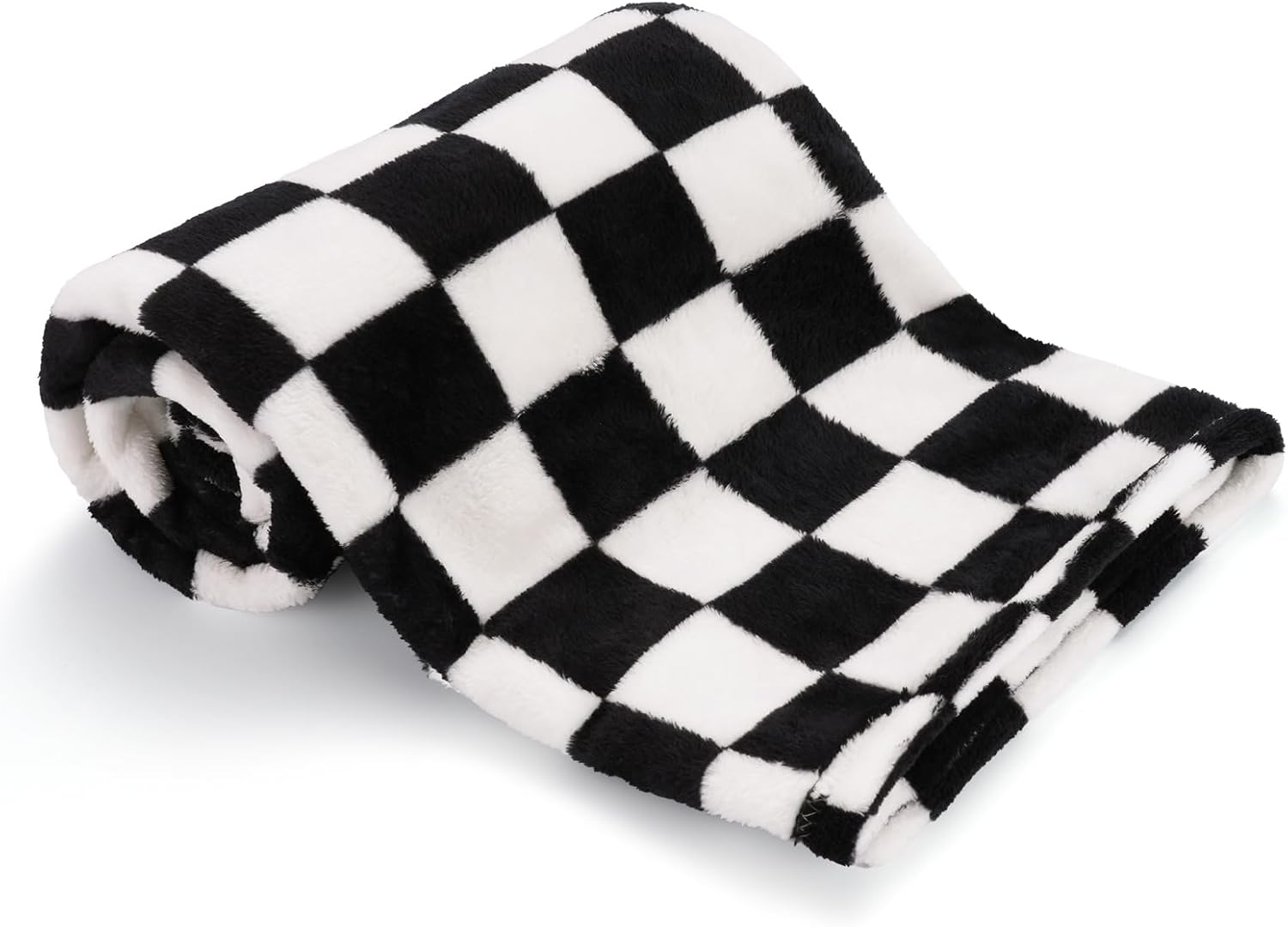 Plush Soft with Checkered Baby Blanket Fleece Infant Toddler Blankets for Boys Girls,Super Soft Warm Lightweight Breathable Newborn Receiving Blankets for Crib Stroller 30×40 Black