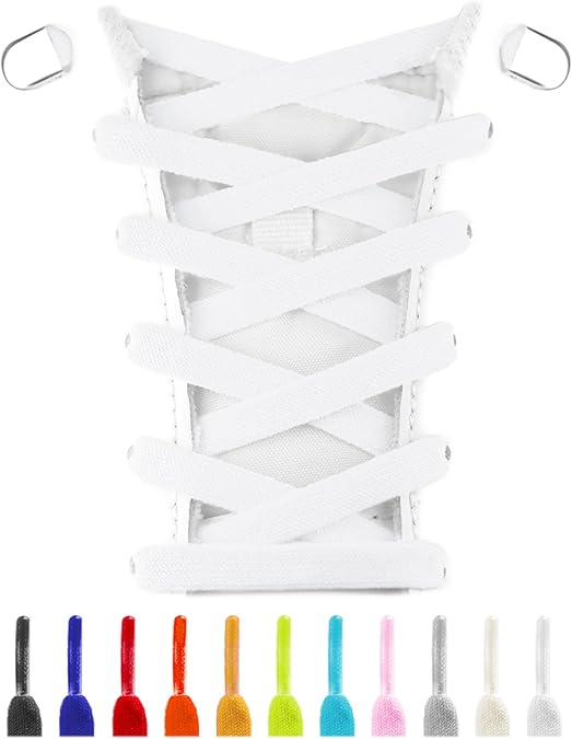 UamGlsob Elastic Flat No Tie Shoe Laces for Kids and Adults Sneakers