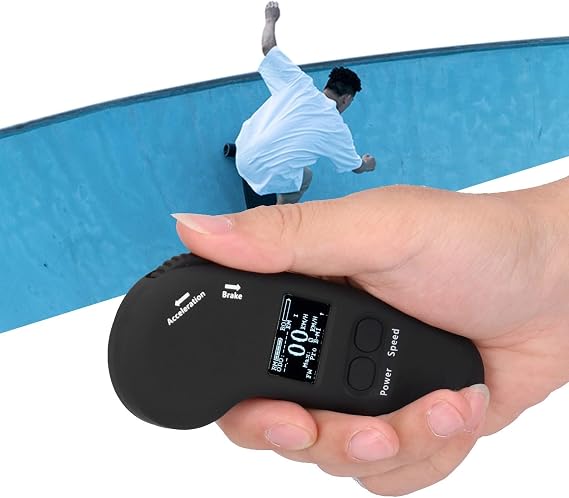 Electric Skateboard Remote with LED Display, USB Charged Electric Skateboard Wireless Remote Control with Adjustable Speed Braking, Micro USB Interface