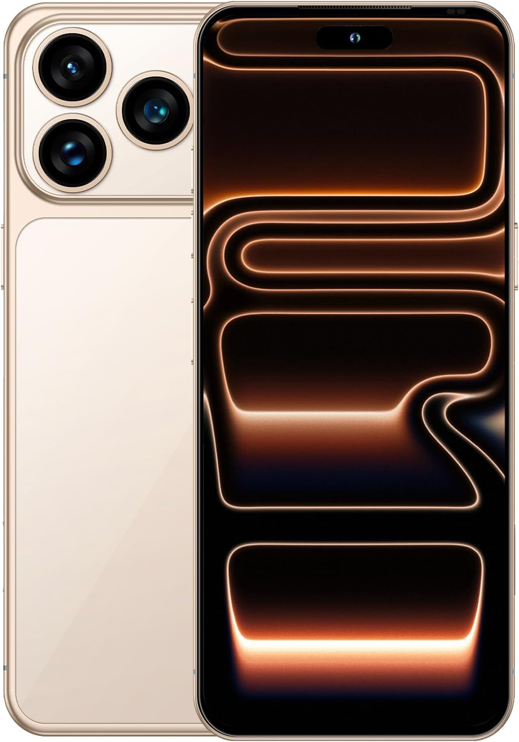 i17 pro max 4G Smartphone - 6.8 inch HD Gaming Smartphone, 4 GB RAM 64 GB ROM Android Mobile Phone, 6800 mAh Battery Smartphone Body Gold