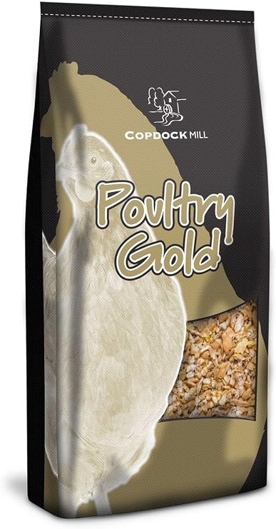 Copdock Mill Poultry Gold Chicken Feed 5kg - Highly Nutritious Premium Food - Contains Layers Pellets, Grit & Oyster Shells for Chickens - High in Calcium